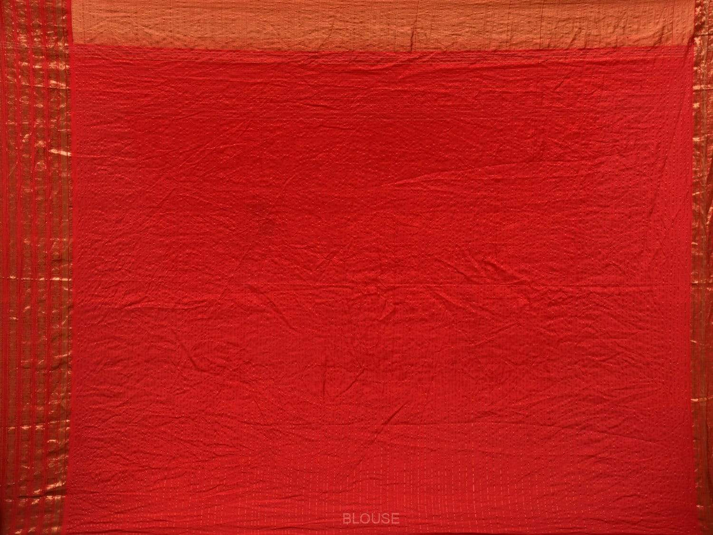 Red Bandhani Kanchipuram Silk Handloom Saree with Border Design bn0168