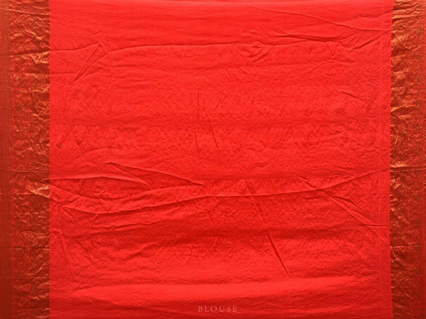 Red Bandhani Kanchipuram Silk Handloom Saree with Gandberuda Buta Design bn0157