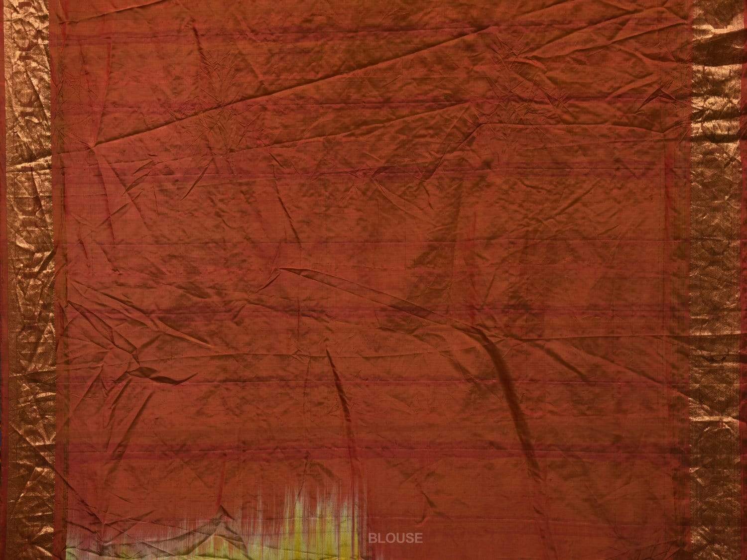 Red Bandhani Kanchipuram Silk Handloom Saree with Mango Buta Design bn0291