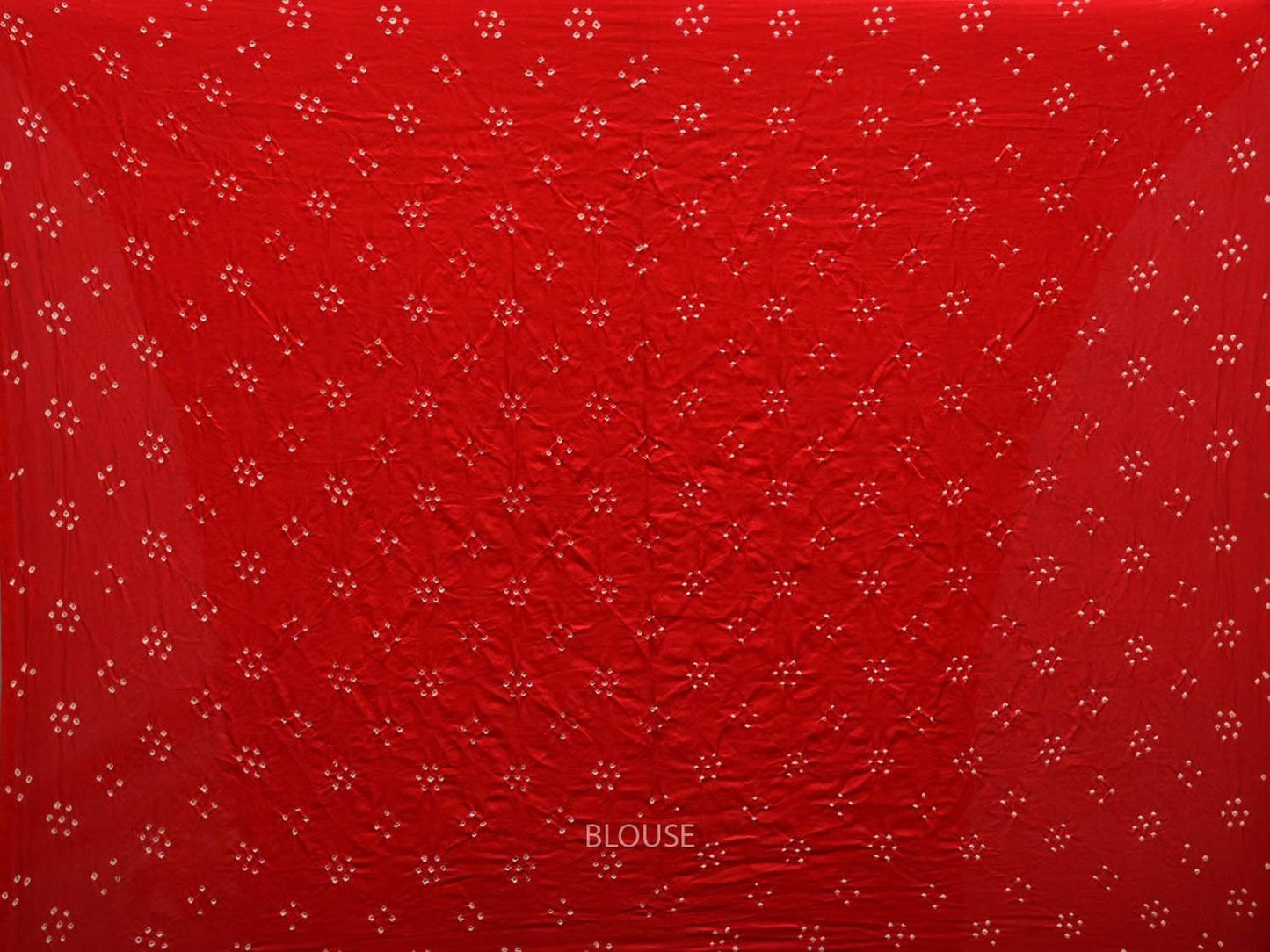 Red Bandhani Silk Handloom Saree with Kalamkari Checks Pallu Design bn0159