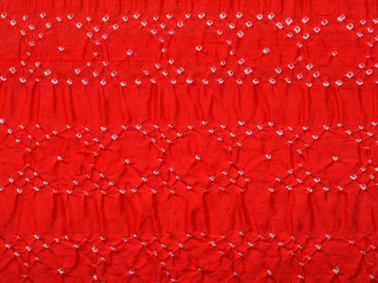 Red Bandhani Silk Stole with Embroidary Work Design ds3080