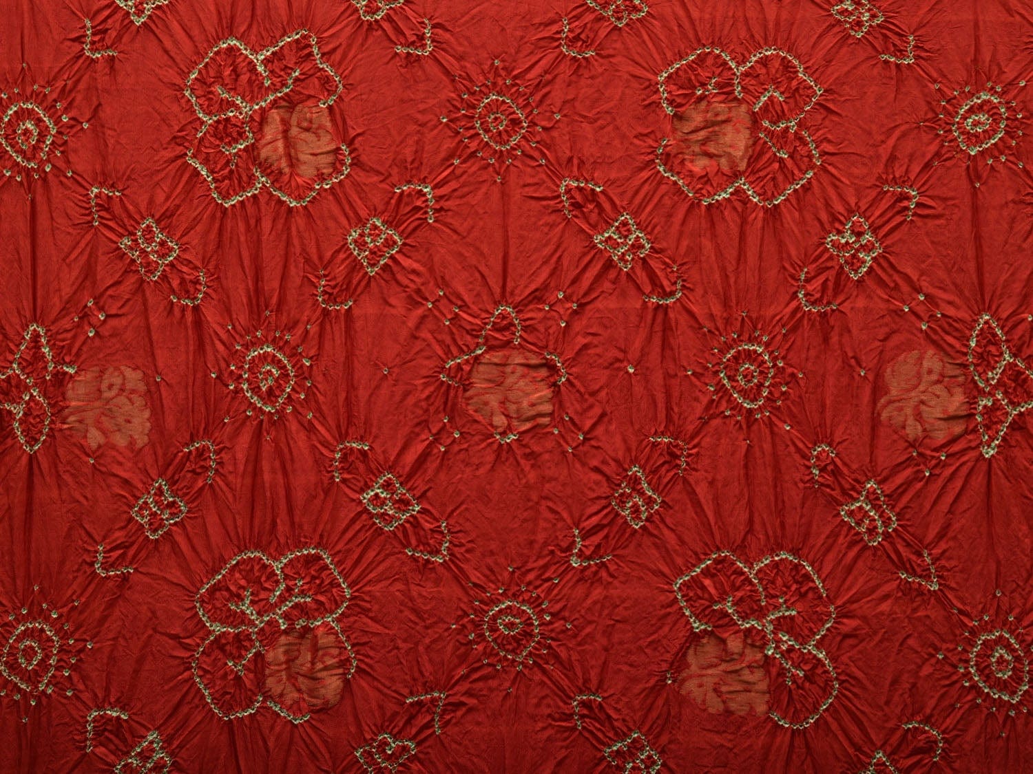 Red Bandhani Uppada Silk Handloom Saree with Nilambari Buta Design bn0323