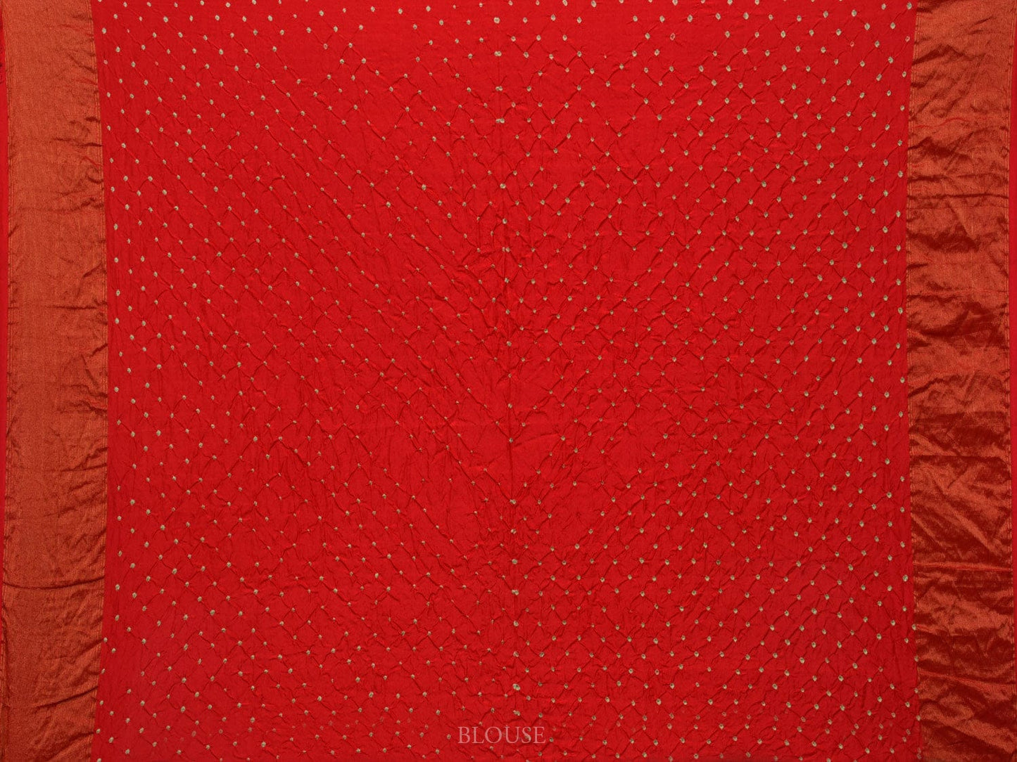 Red Bandhani Uppada Silk Handloom Saree with Nilambari Buta Design bn0424