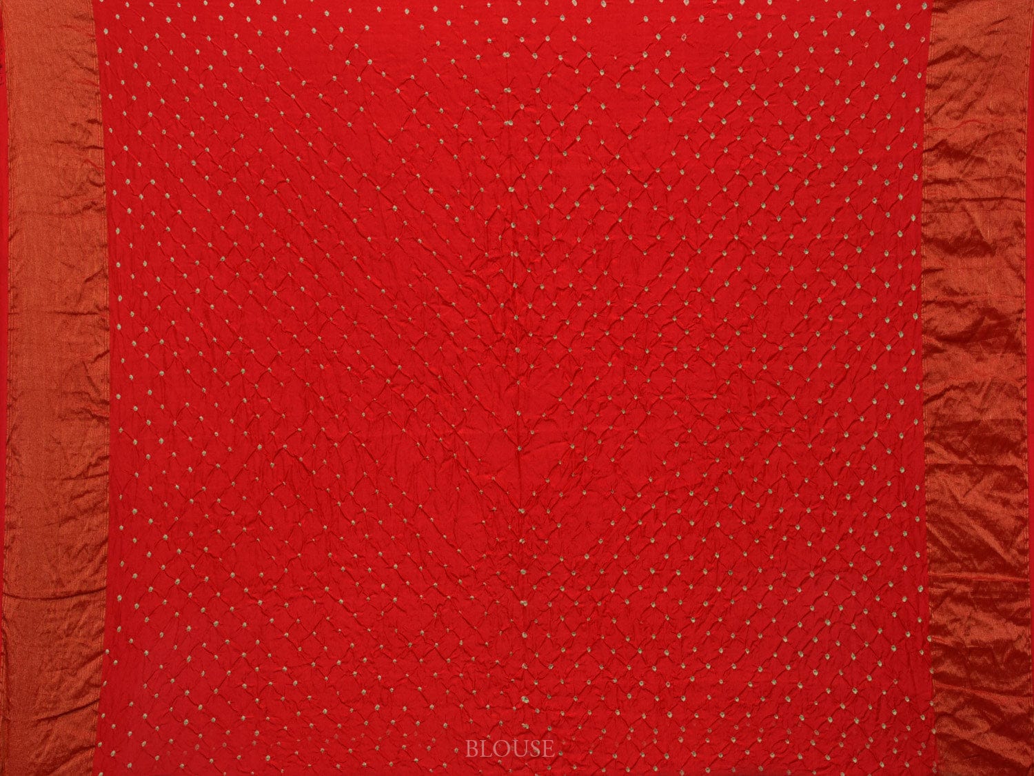 Red Bandhani Uppada Silk Handloom Saree with Nilambari Buta Design bn0424