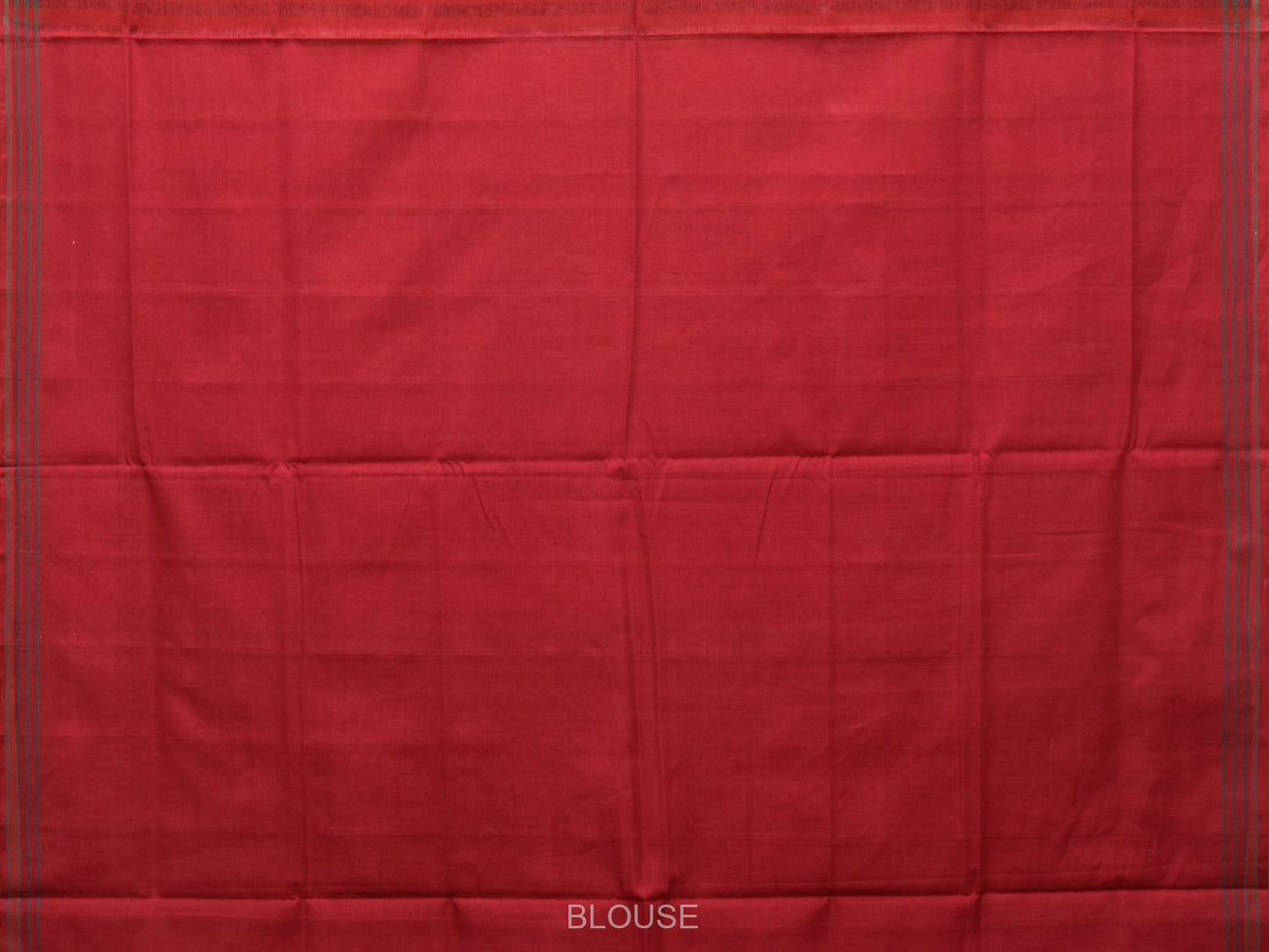 Red Ikat Cotton Handloom Saree with Elephants Design i0811