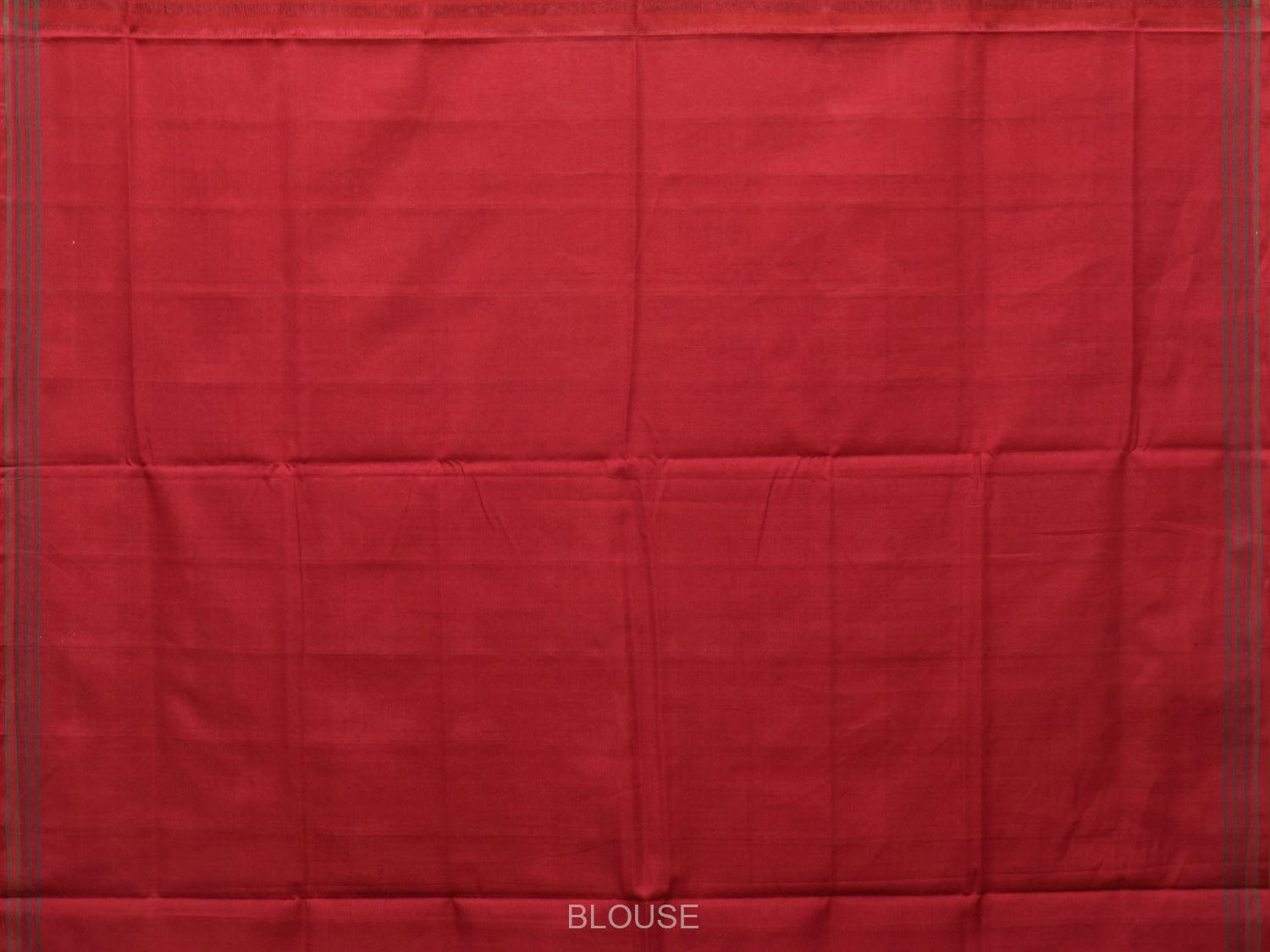 Red Ikat Cotton Handloom Saree with Elephants Design i0811