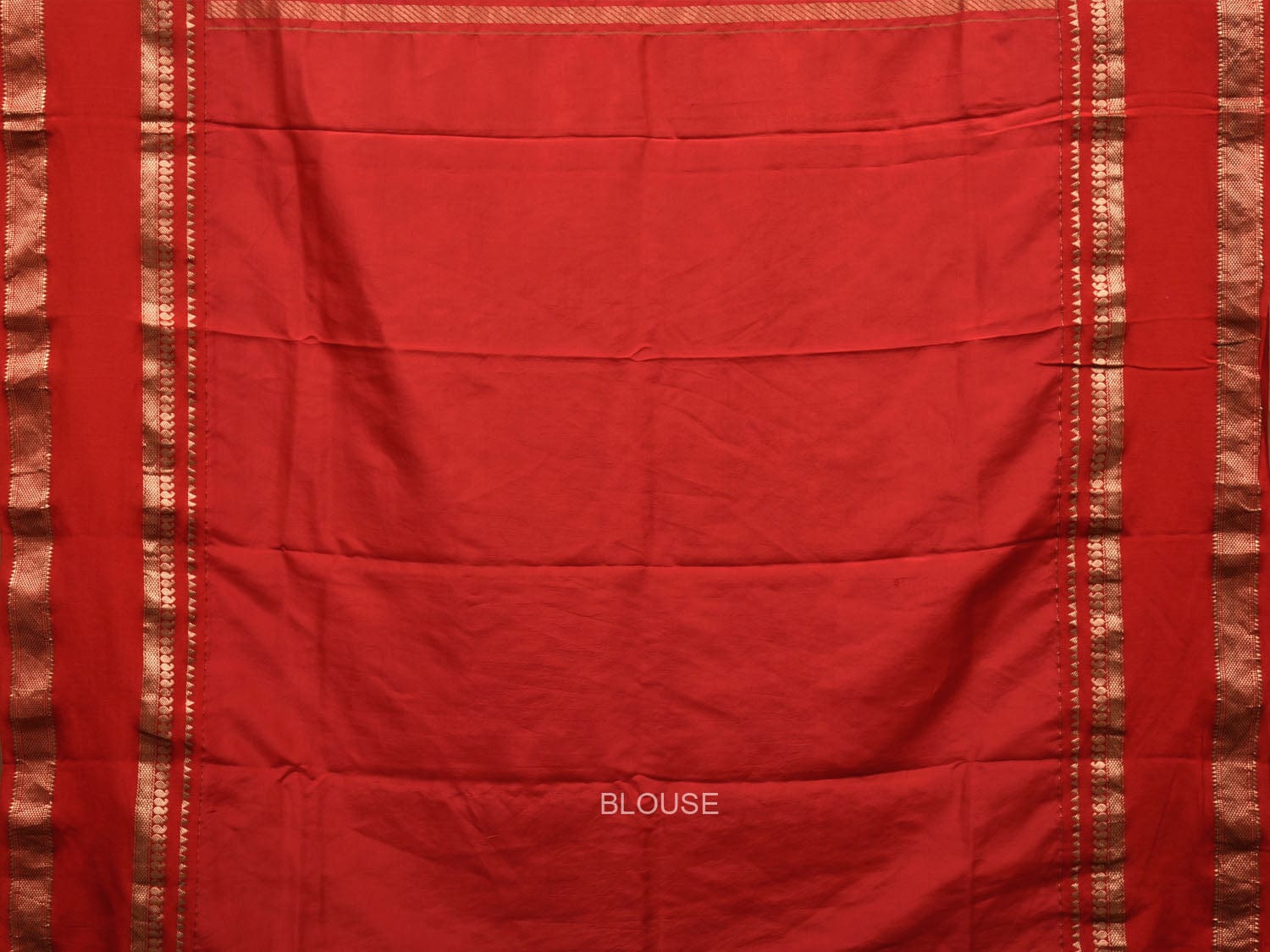 Red Kalamkari Hand Painted Gadwal Silk Handloom Saree with Krishna Leela Design KL0712