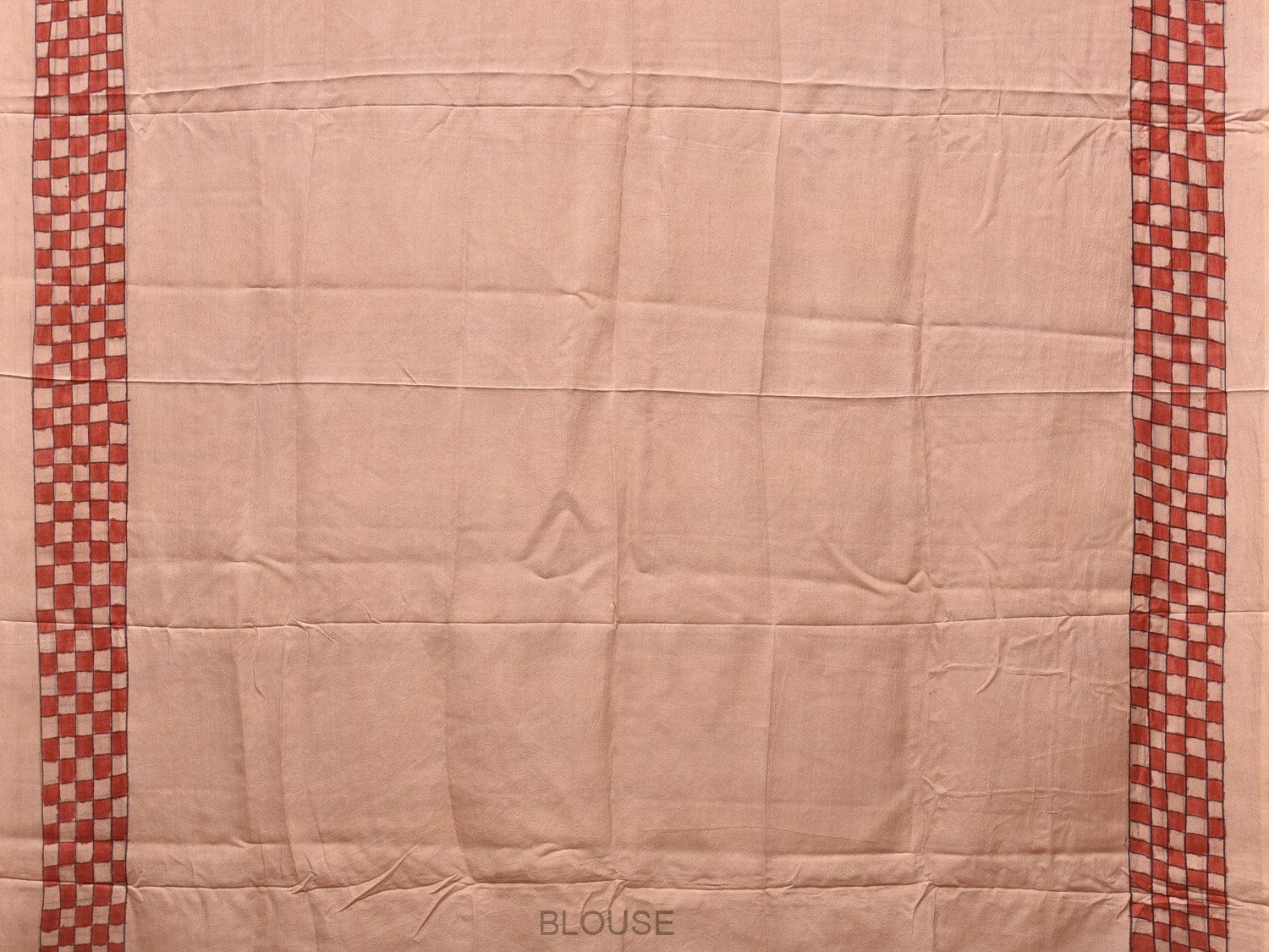 Red Kalamkari Hand Painted Silk Handloom Saree with Deer Border and Birds Pallu Design KL0750