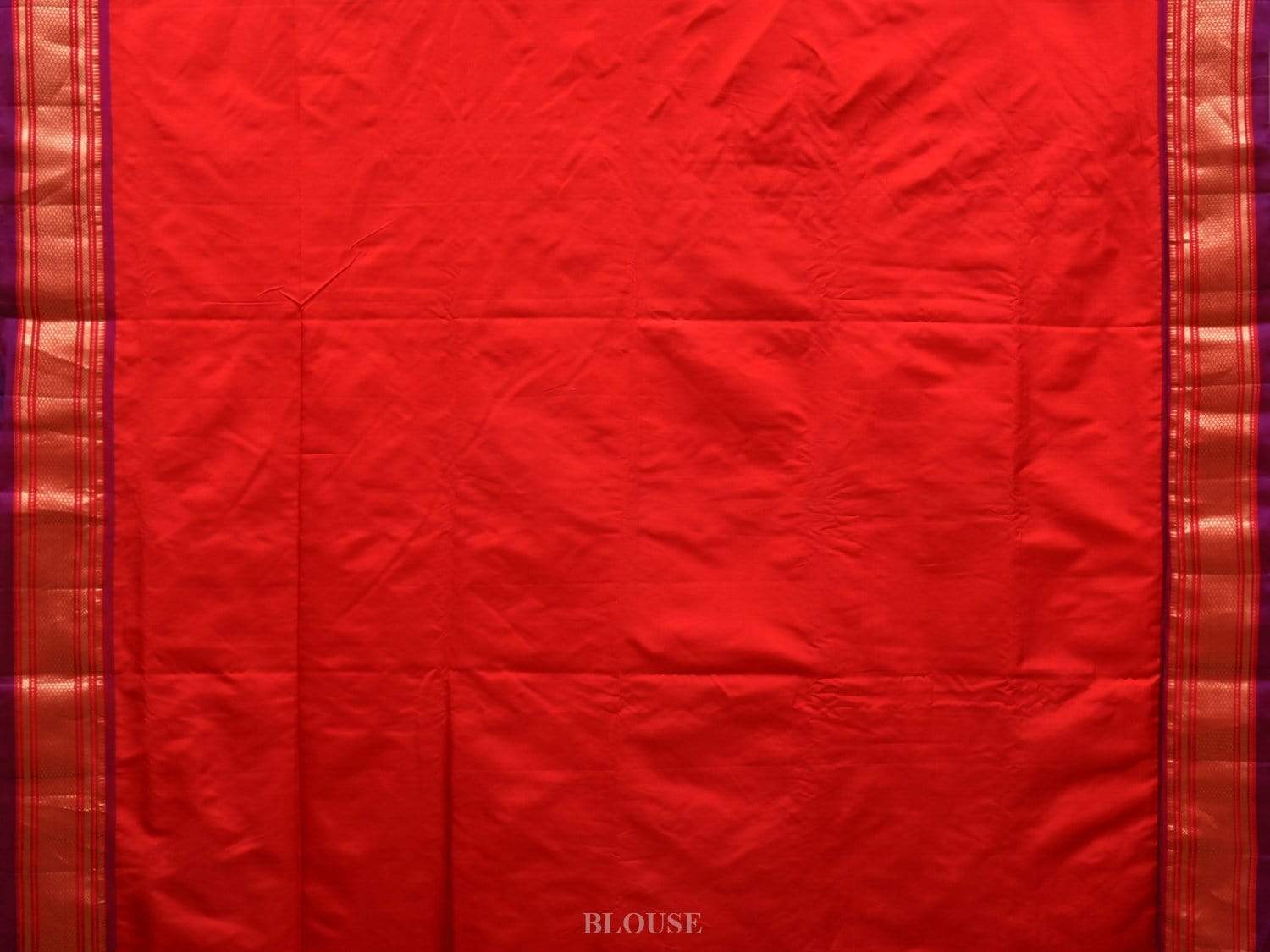 Red Paithani Silk Handloom Saree with Peacocks Pallu Design p0400