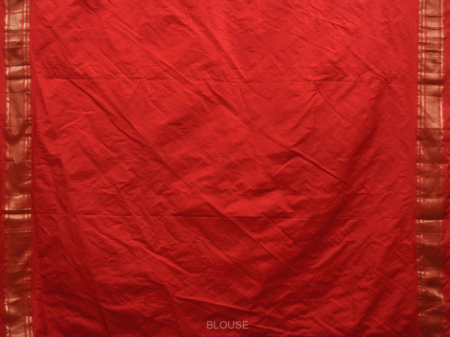 Red Paithani Silk Handloom Saree with Single Pallu Design p0450