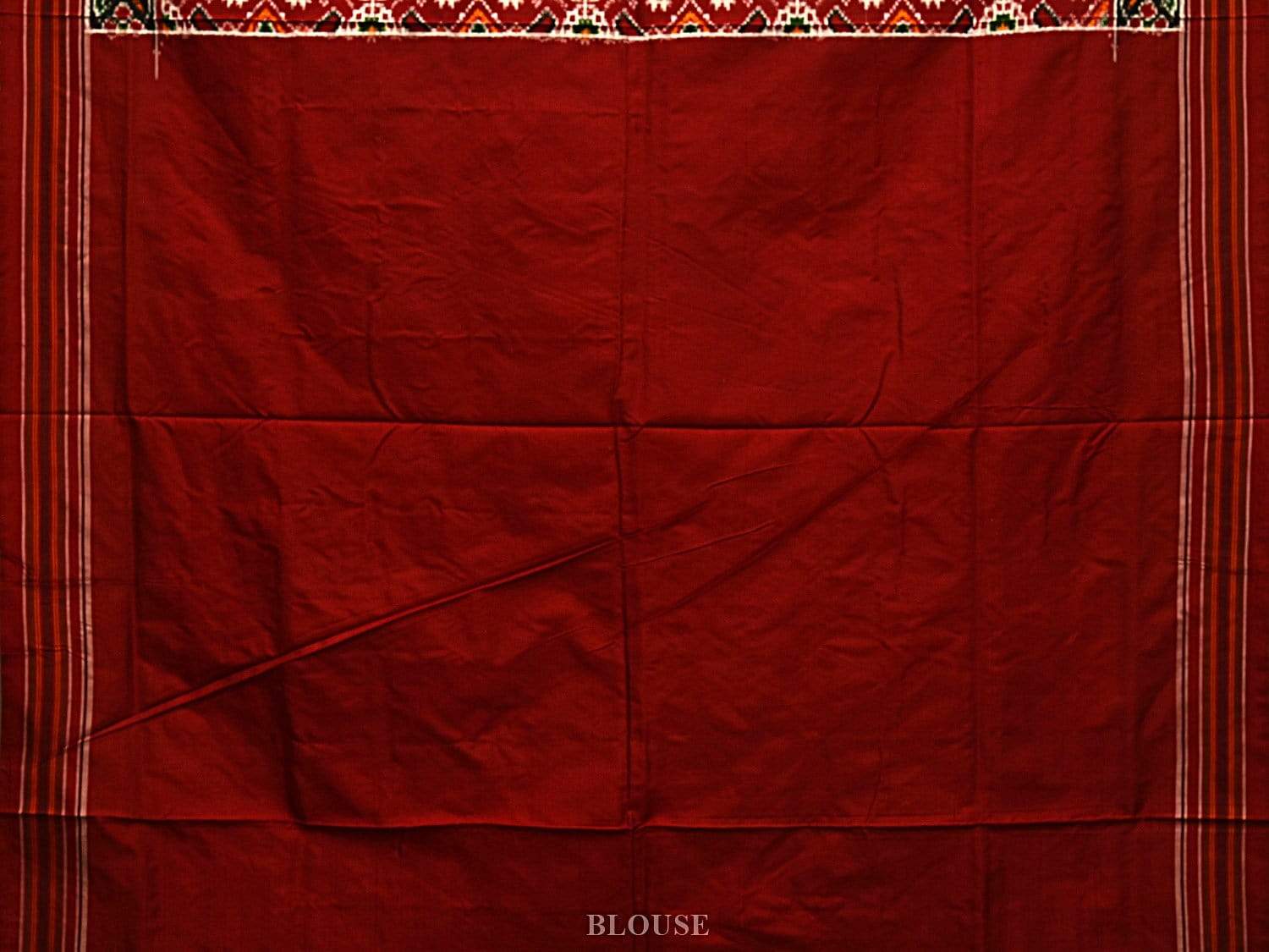 Red Pochampally Double Ikat Silk Handloom Saree with Panpatola Design i0588