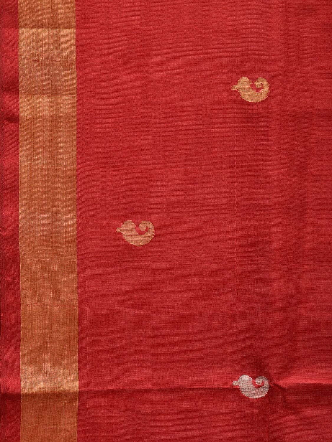 Red Uppada Silk Handloom Saree with Grill Pallu Design u2009