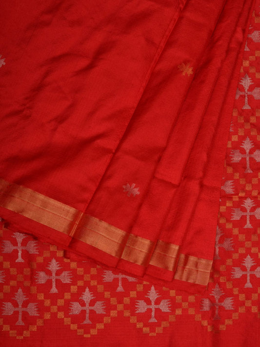 Red Uppada Silk Handloom Saree with Jamdani Pallu Design u1899