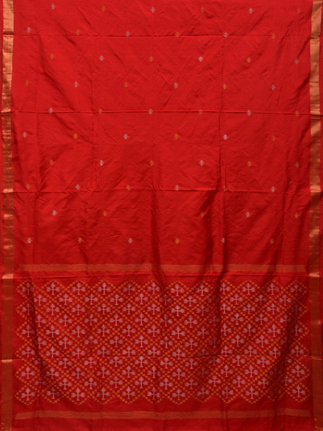 Red Uppada Silk Handloom Saree with Jamdani Pallu Design u1899