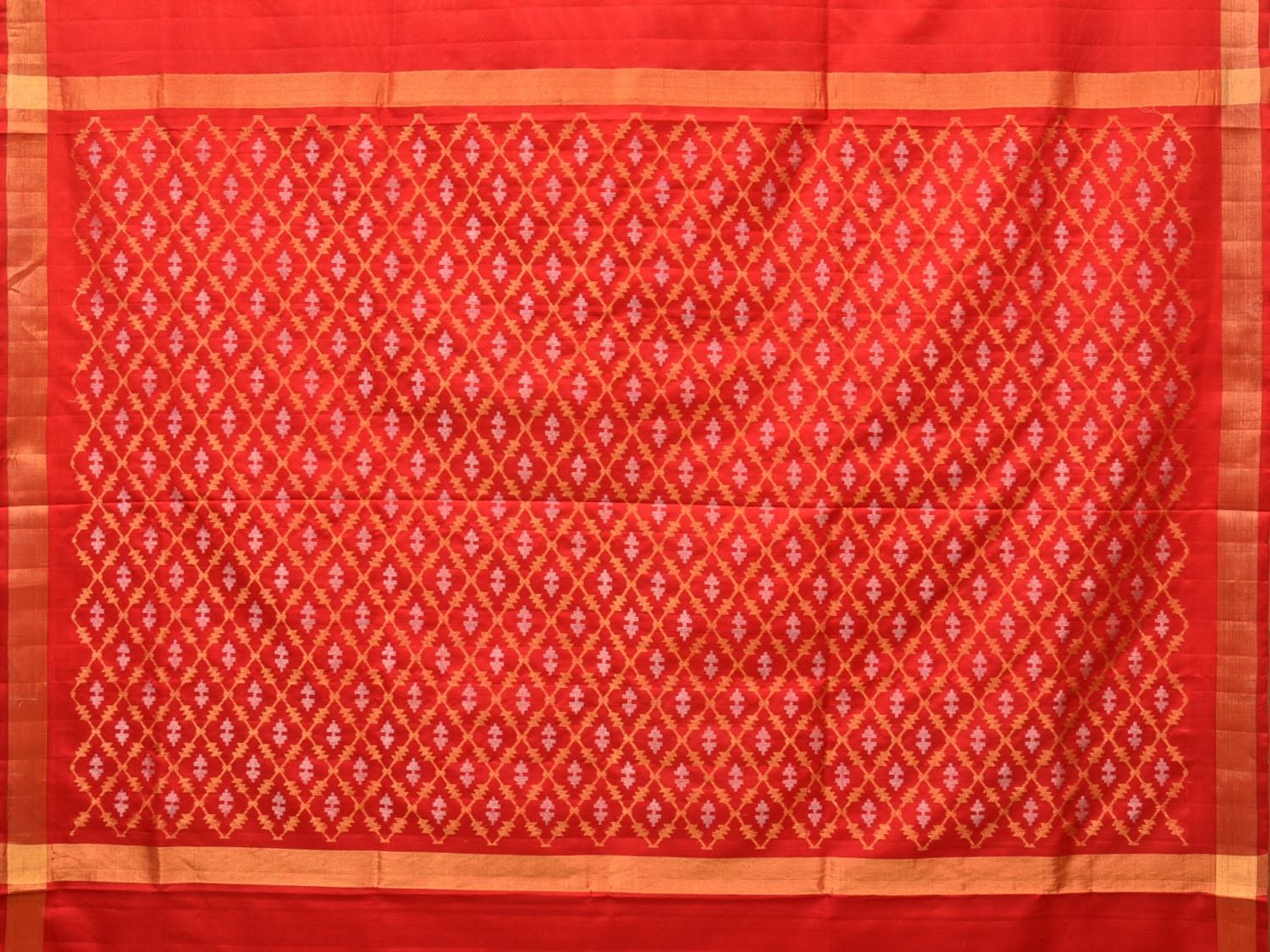 Red Uppada Silk Handloom Saree with Jamdani Pallu Design u2030