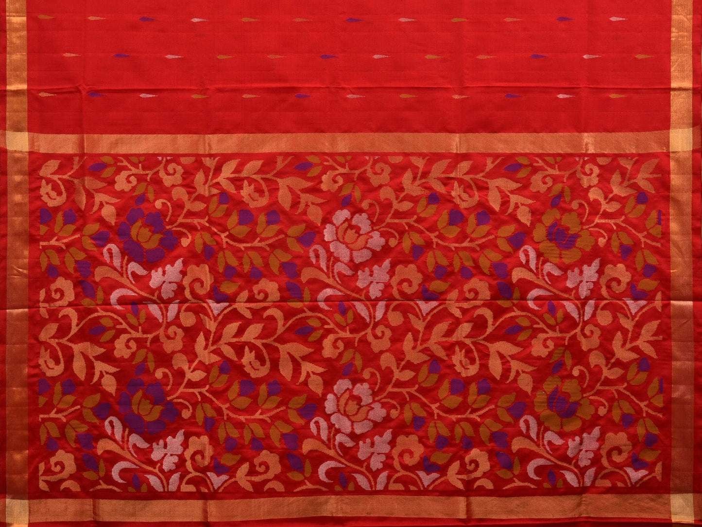 Red Uppada Silk Handloom Saree with Rich Pallu Design u1882