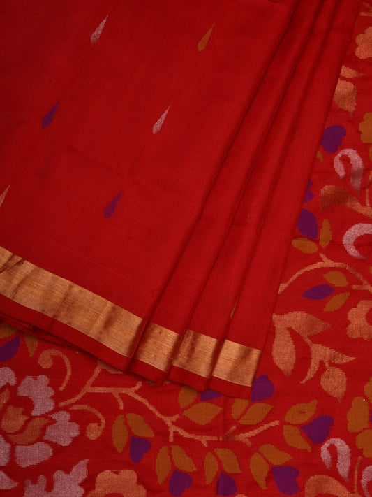 Red Uppada Silk Handloom Saree with Rich Pallu Design u1882