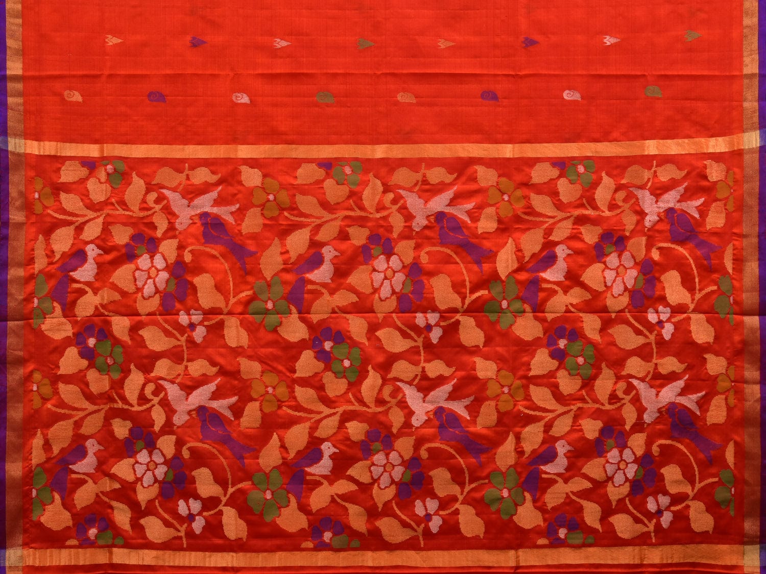 Red Uppada Silk Handloom Saree with Rich Pallu Design u1885