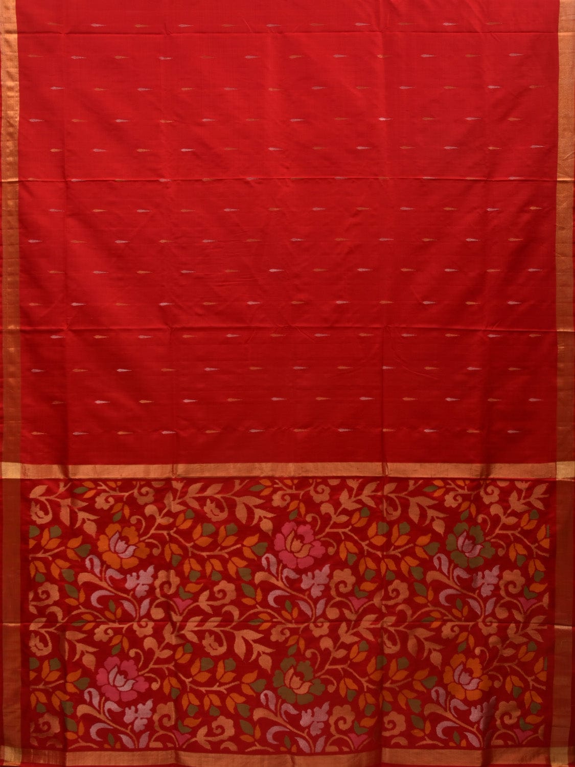 Red Uppada Silk Handloom Saree with Rich Pallu Design u1888