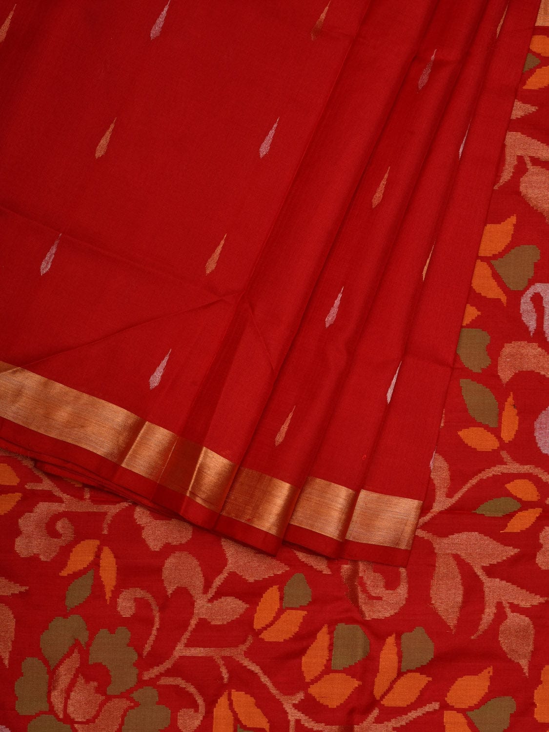 Red Uppada Silk Handloom Saree with Rich Pallu Design u1888