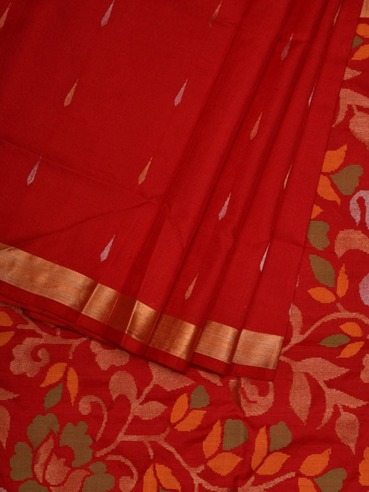 Red Uppada Silk Handloom Saree with Rich Pallu Design u1888