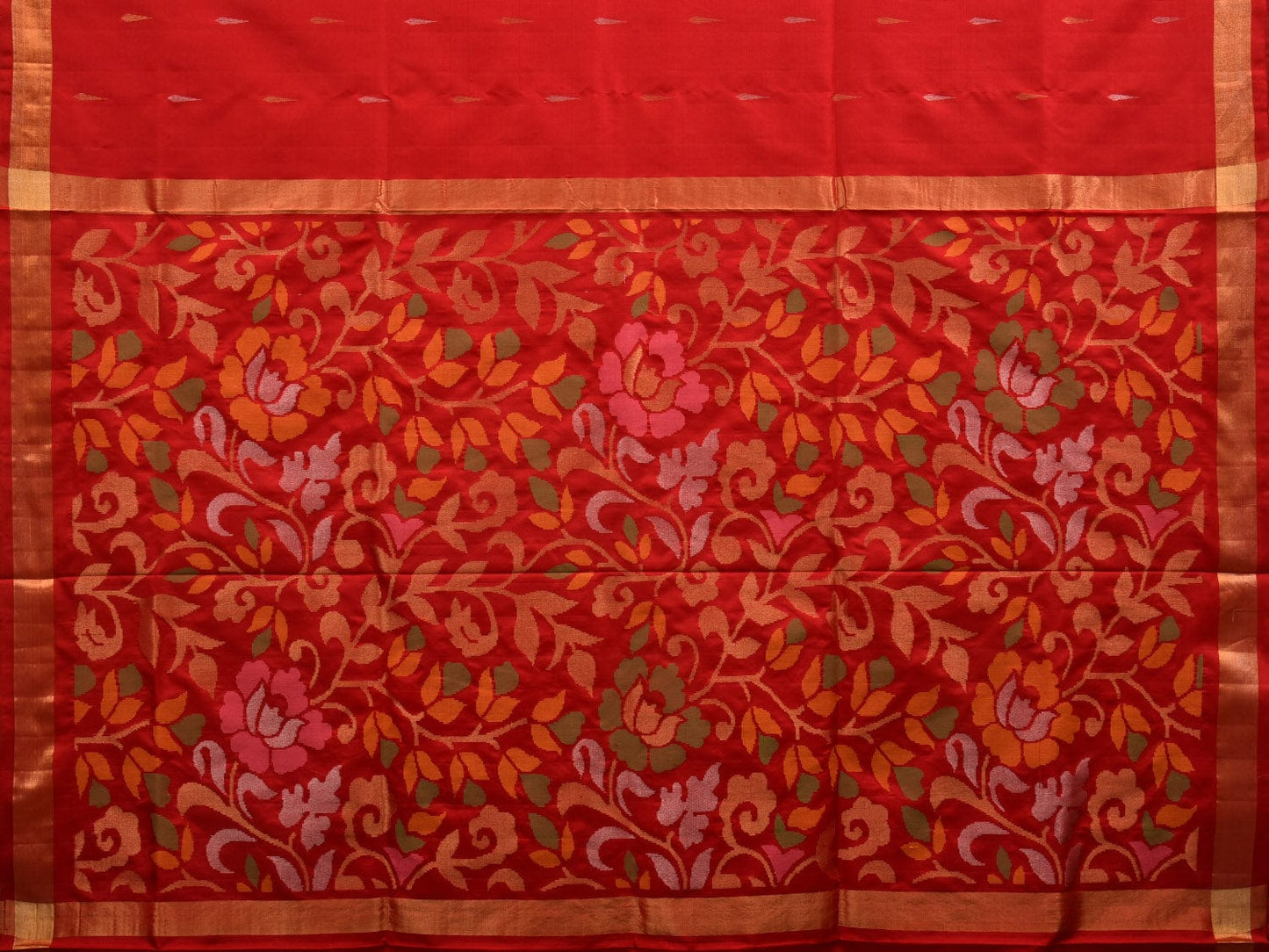 Red Uppada Silk Handloom Saree with Rich Pallu Design u1888