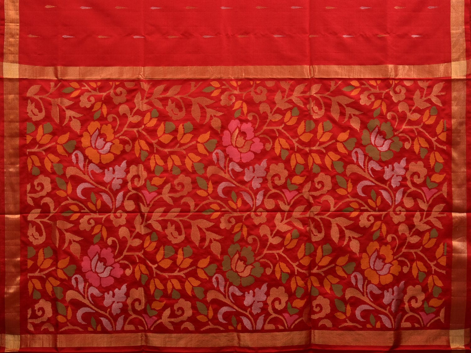Red Uppada Silk Handloom Saree with Rich Pallu Design u1888