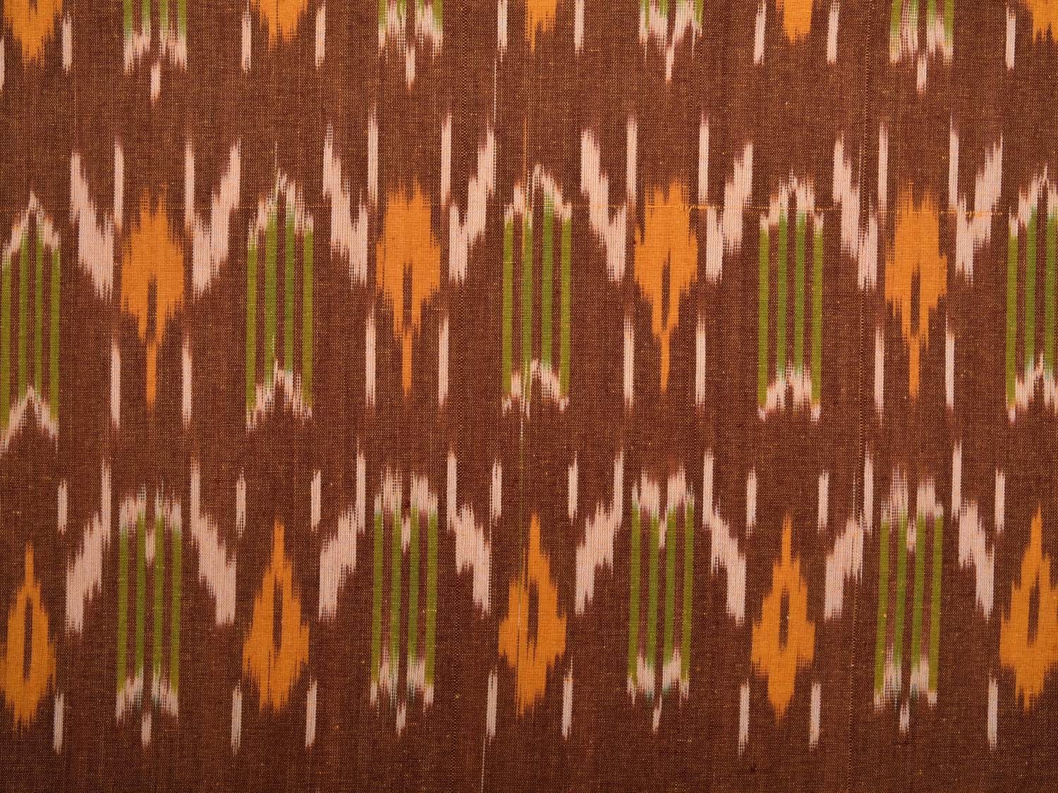 Rust Pochampally Ikat Cotton Handloom Bedsheet with Allover Design 90 x 108 Inches bd0049