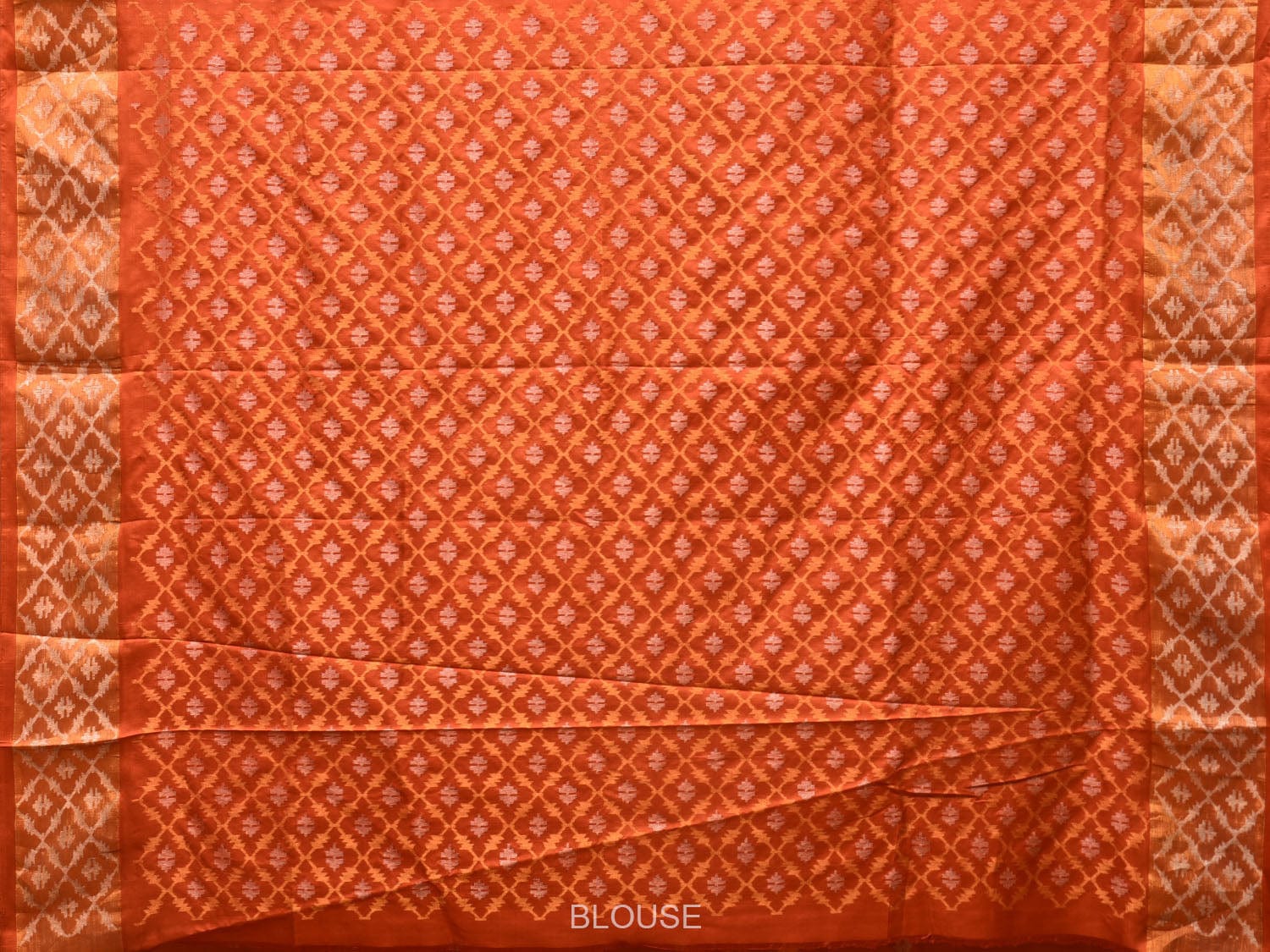 Rust Uppada Silk Handloom Saree with Jamdani Border and Pallu Design u2120