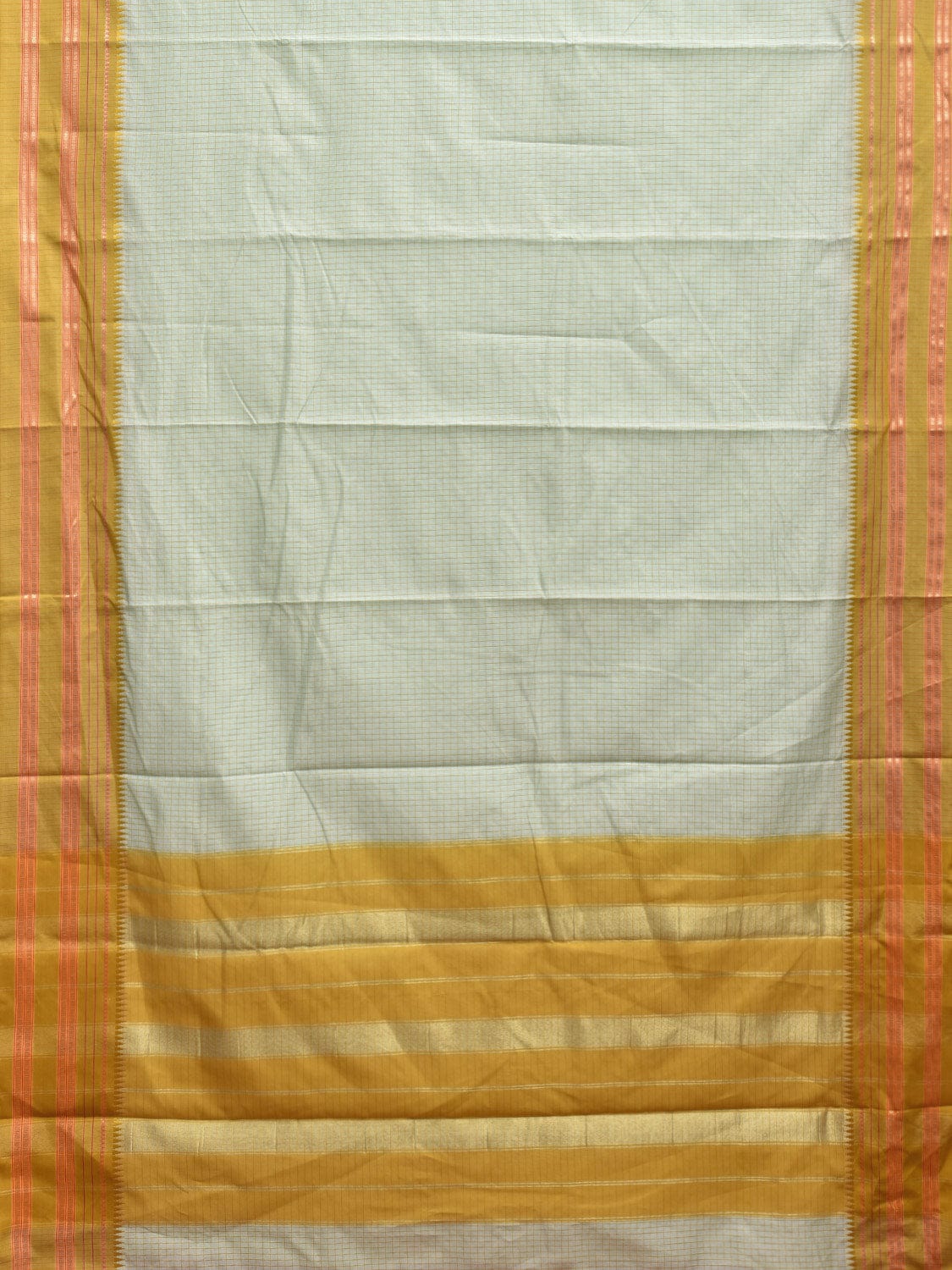Sea Blue and Green Bamboo Cotton Viscose Silk Saree with Checks Design No Blouse bc0366