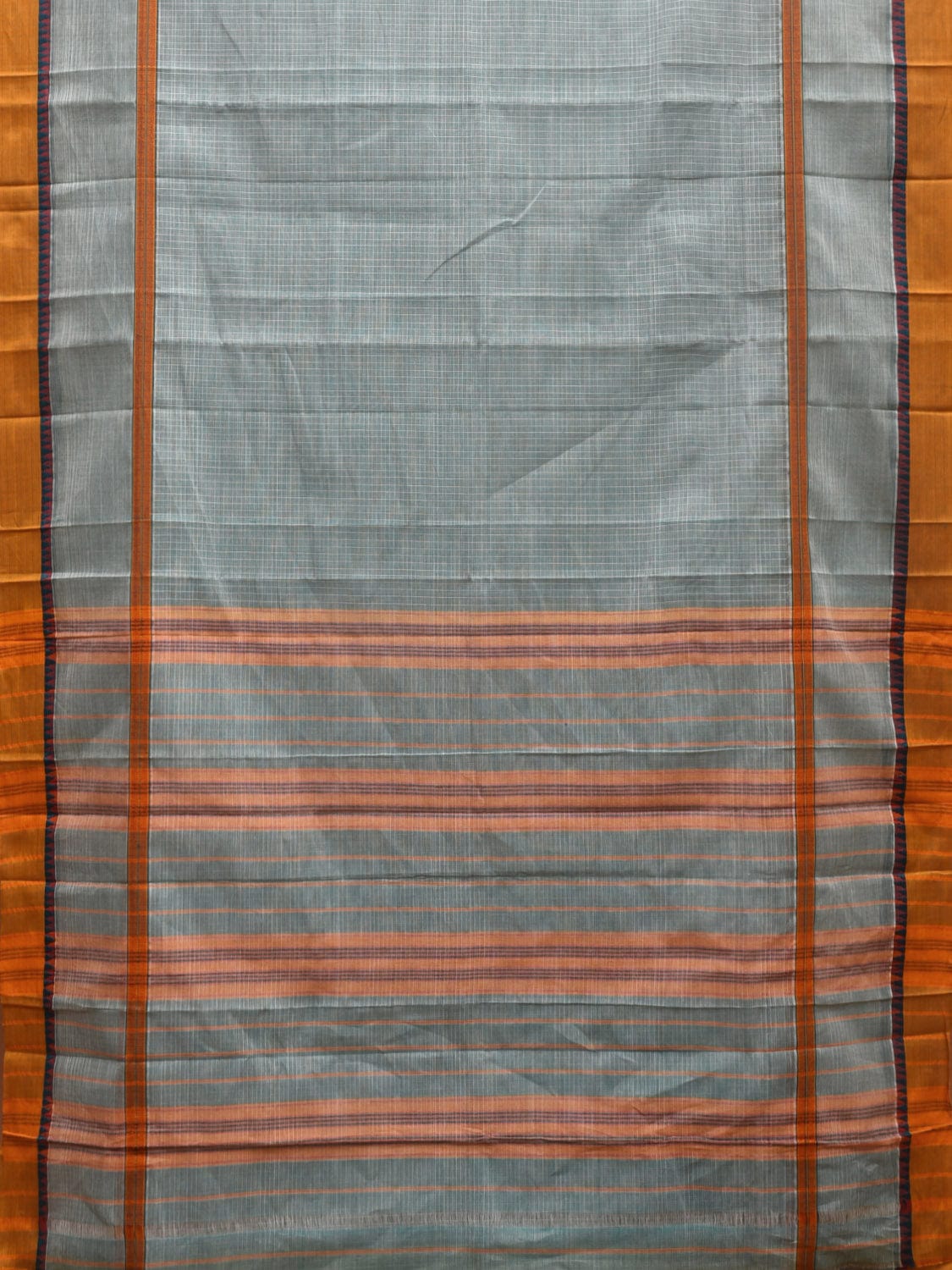 Sea Blue Narayanpet Cotton Handloom Saree with Big Border Design No Blouse np0904