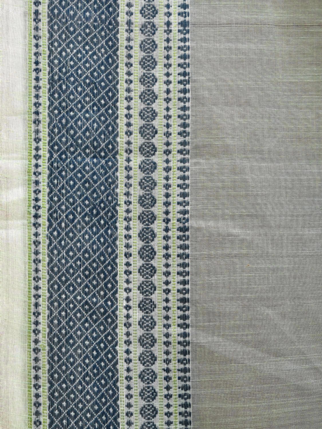 Sea Green Kanchipuram Cotton Plain Saree with Border Design k0603