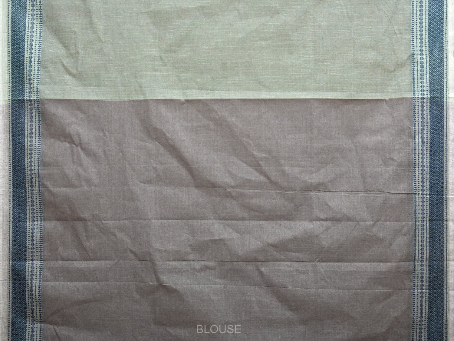 Sea Green Kanchipuram Cotton Plain Saree with Border Design k0603