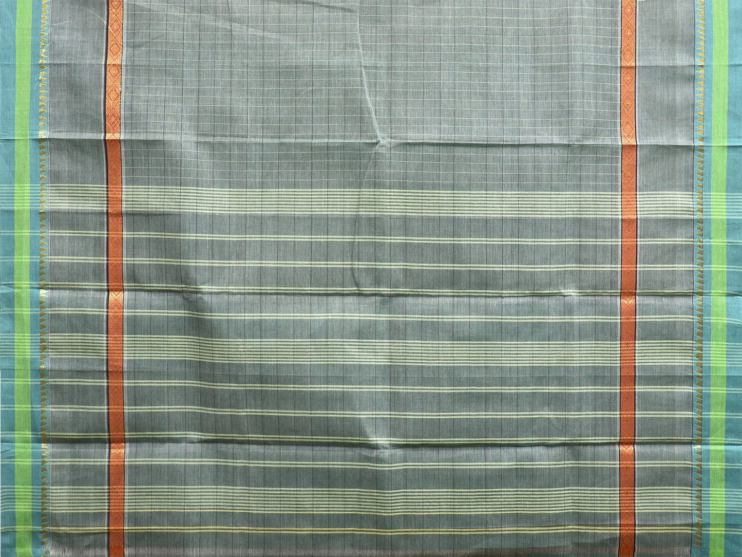 Sea Green Narayanpet Cotton Handloom Saree with Big Border Design No Blouse np1069