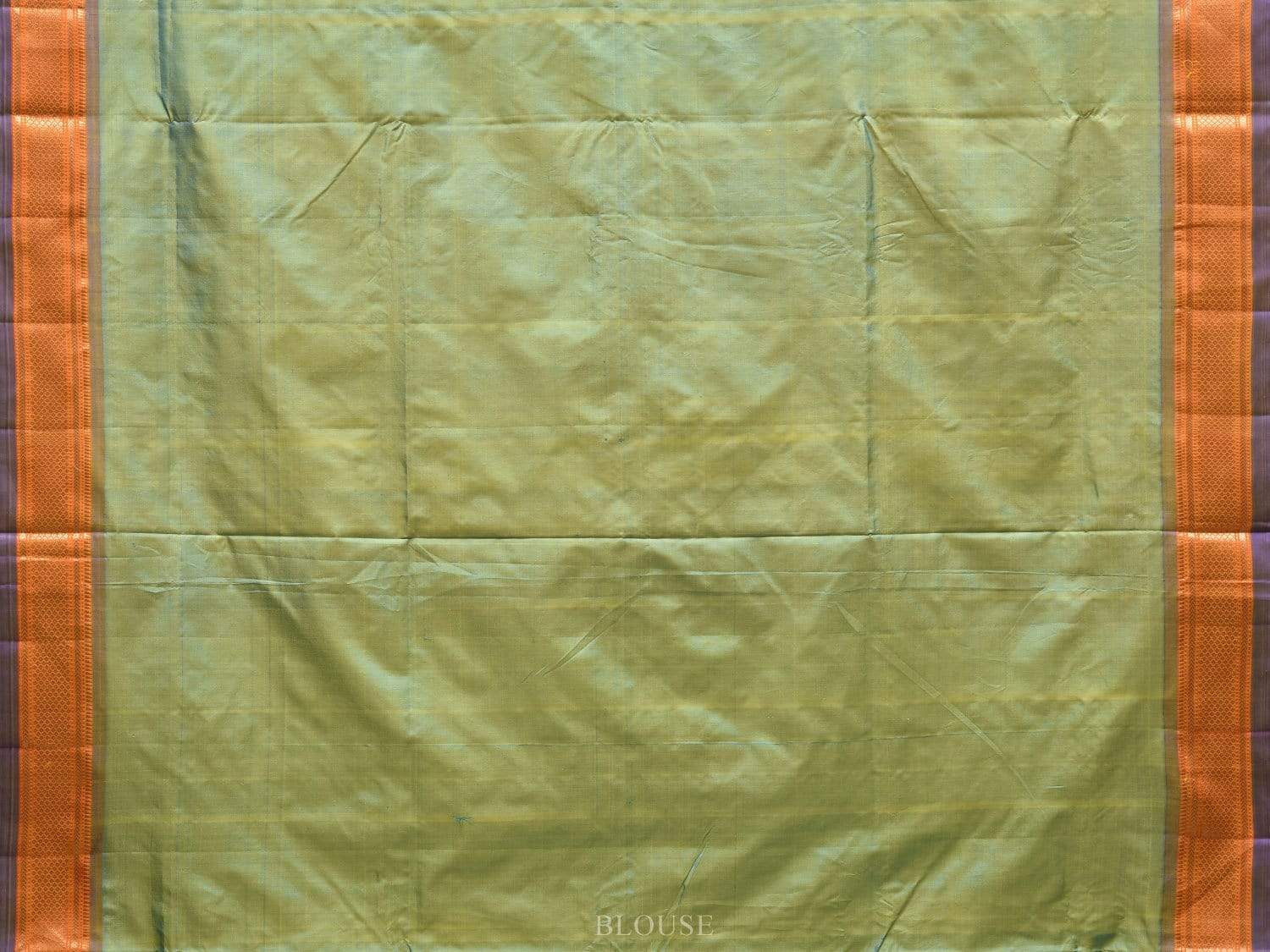 Sea Green Paithani Silk Handloom Saree with Single Pallu Design p0370