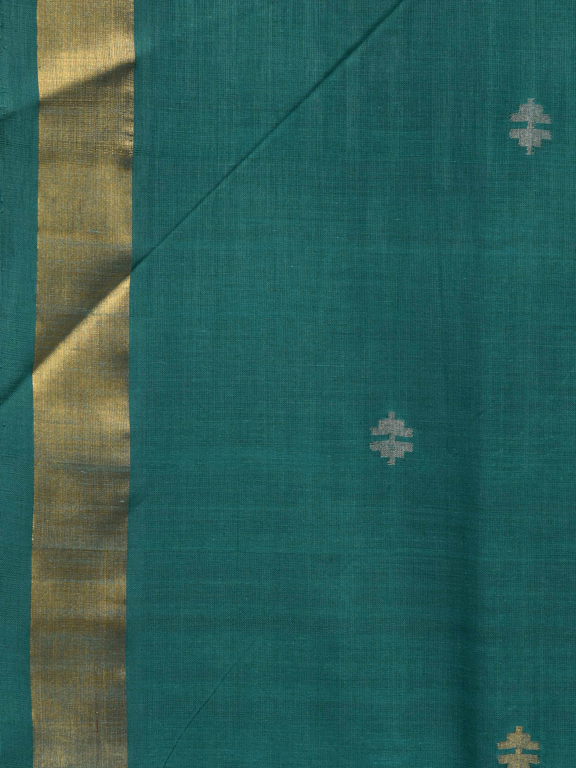 Sea Green Uppada Cotton Handloom Saree with Jamdani Pallu Design u1953