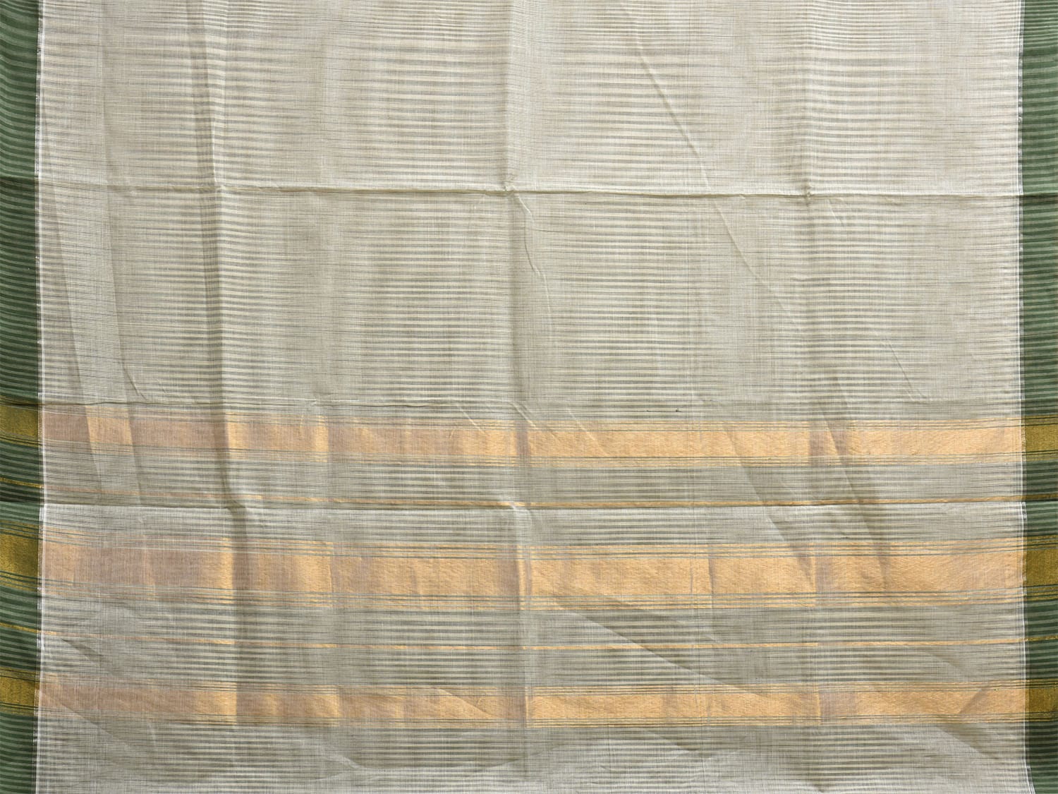 Sea Green Venkatagiri Cotton Saree with Body Strips Design No Blouse v0141