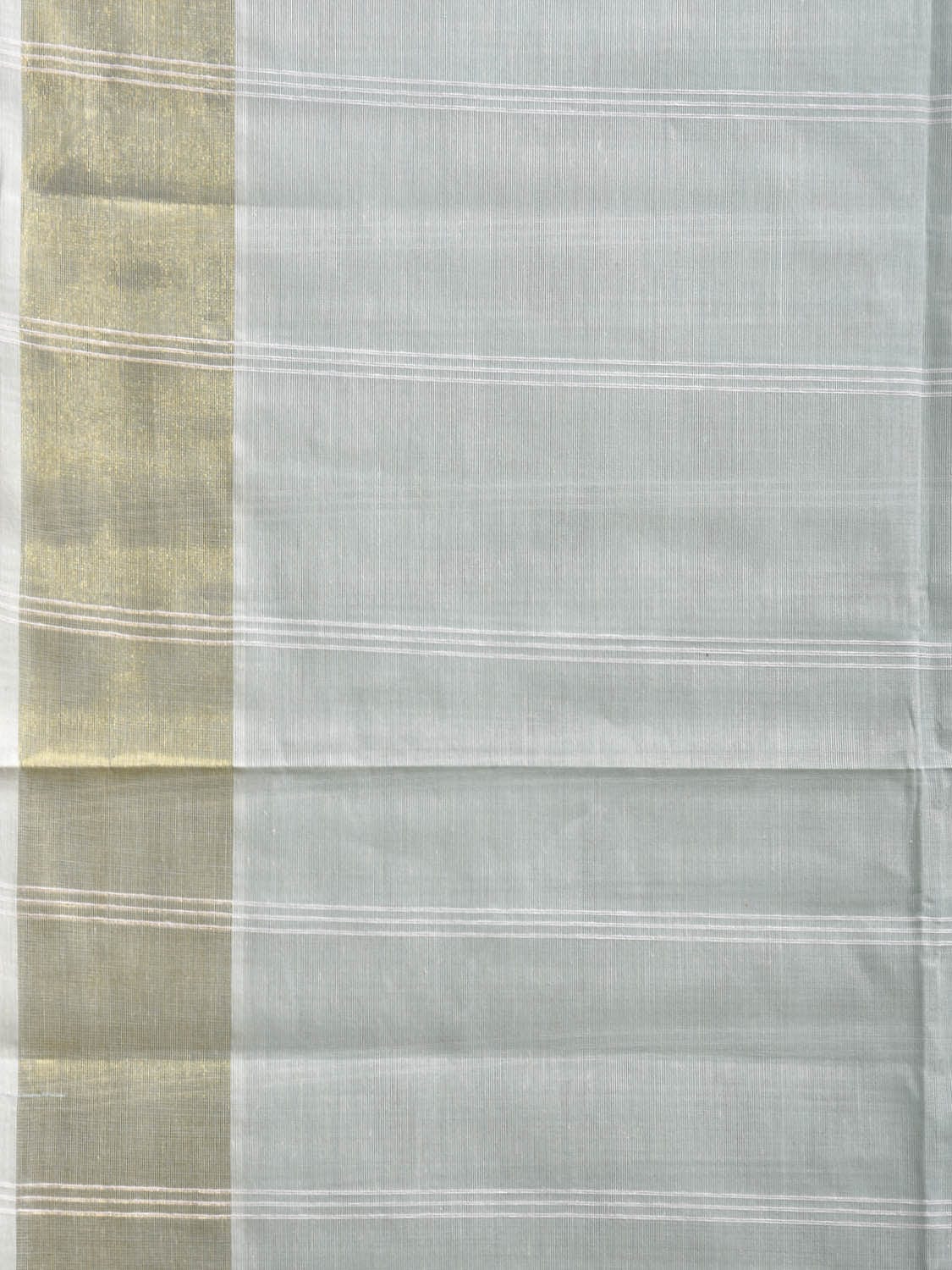 Sea Green Venkatagiri Cotton Saree with Stips Design v0105