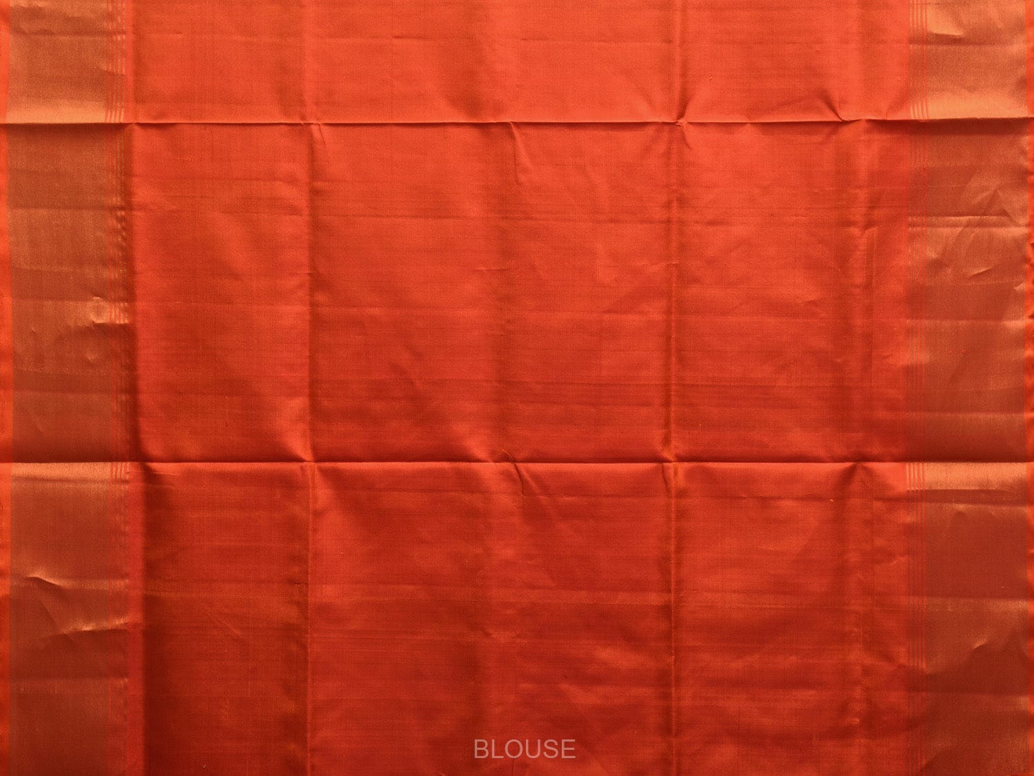 Teal and Orange Uppada Plain Silk Handloom Saree with Contrast Pallu Design u2234