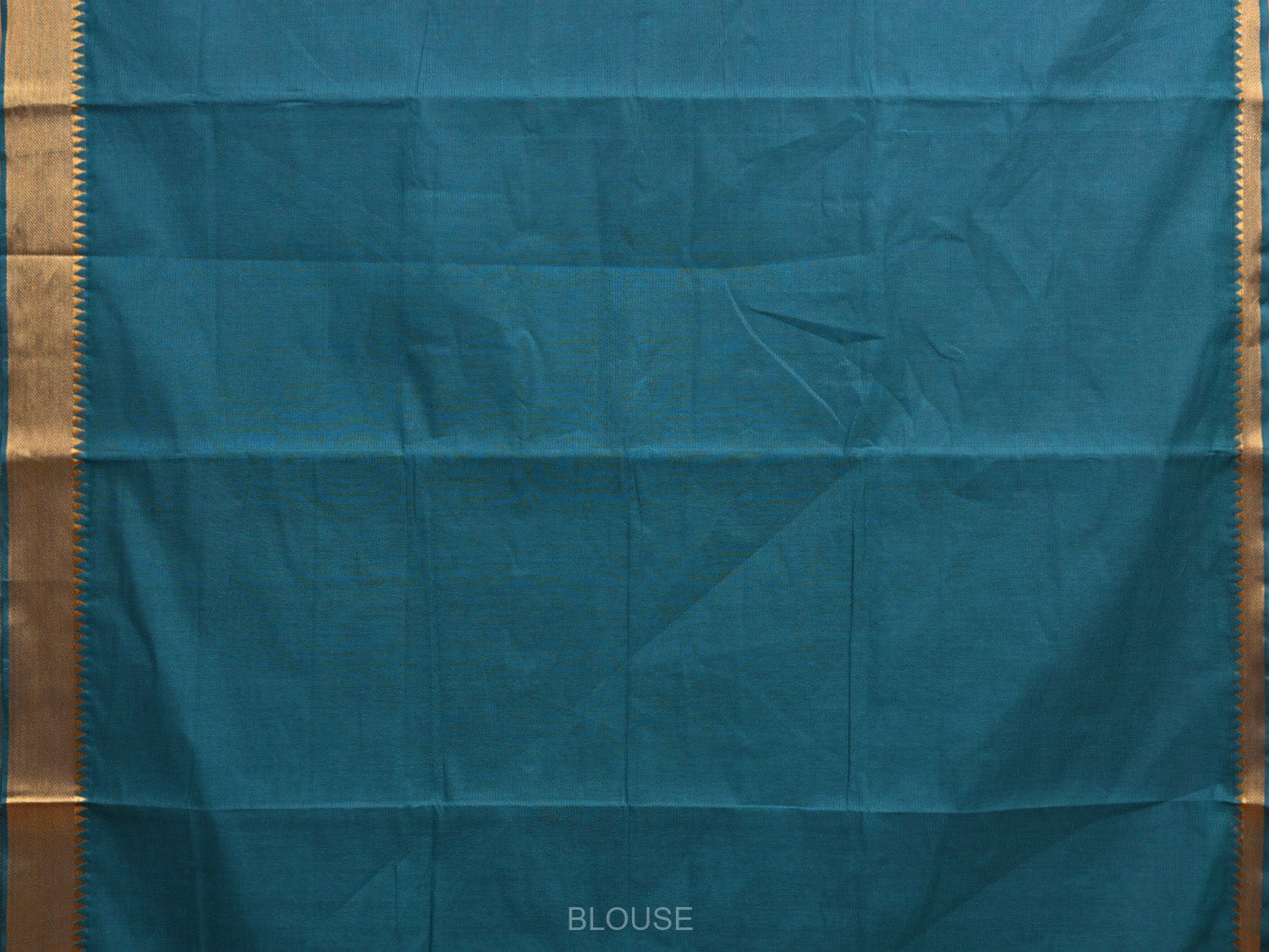 Teal Mangalgiri Cotton Handloom Saree with Strips Design mn0068