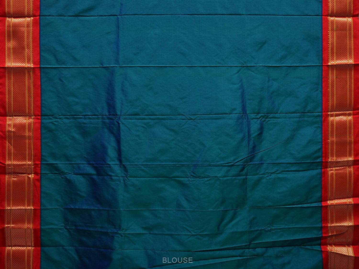 Teal Paithani Silk Handloom Saree with Peacocks Pallu Design p0384