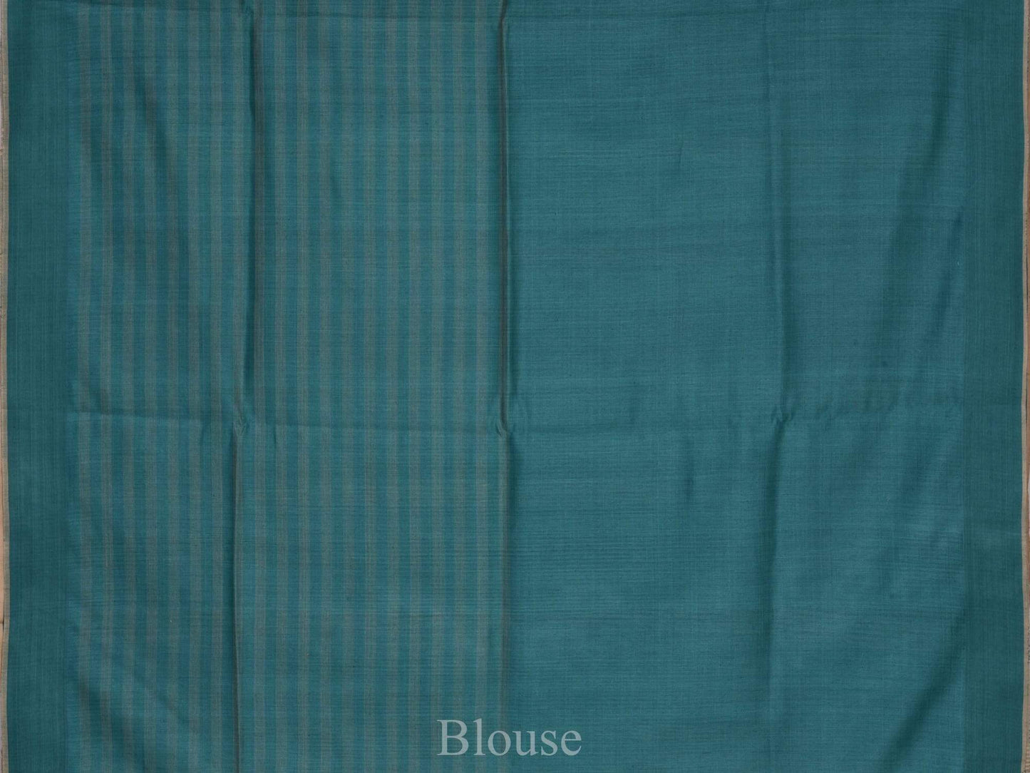 Turquoise and Cream Tussar Handloom Saree with Geecha Pallu o0134