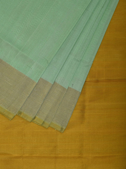 Turquoise and Yellow Uppada Silk Handloom Saree with Big Checks Design u2367