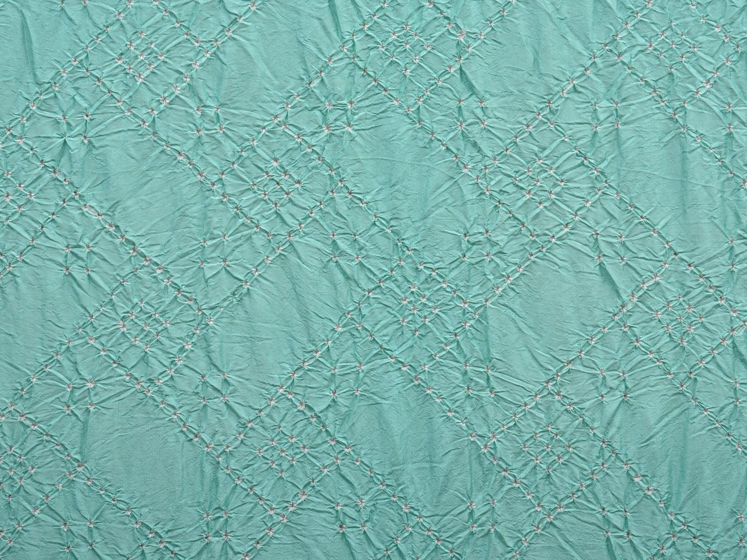 Turquoise Bandhani Paithani Silk Handloom Saree with Pallu Design bn0338