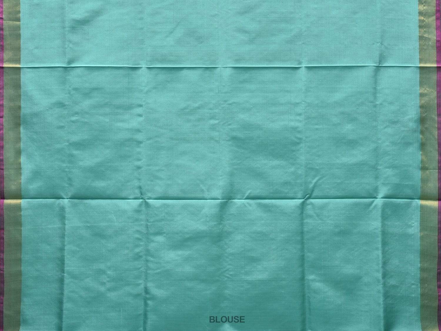 Turquoise Uppada Silk Handloom Saree with Lotus Flowers Pallu Design u1795