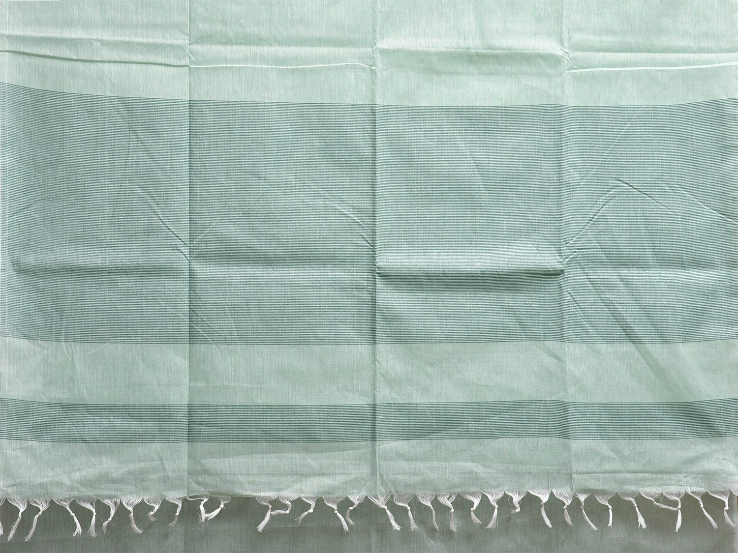 Turquoise Venkatagiri Cotton Saree with Strips Pallu Design v0146