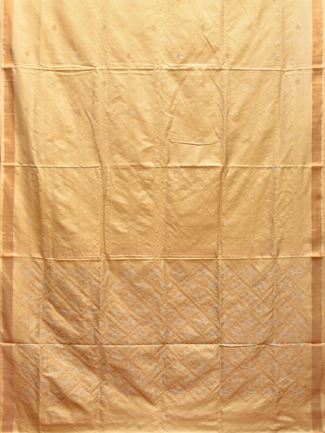 Cream Uppada Silk Handloom Saree with Jamdani Pallu Design u2264