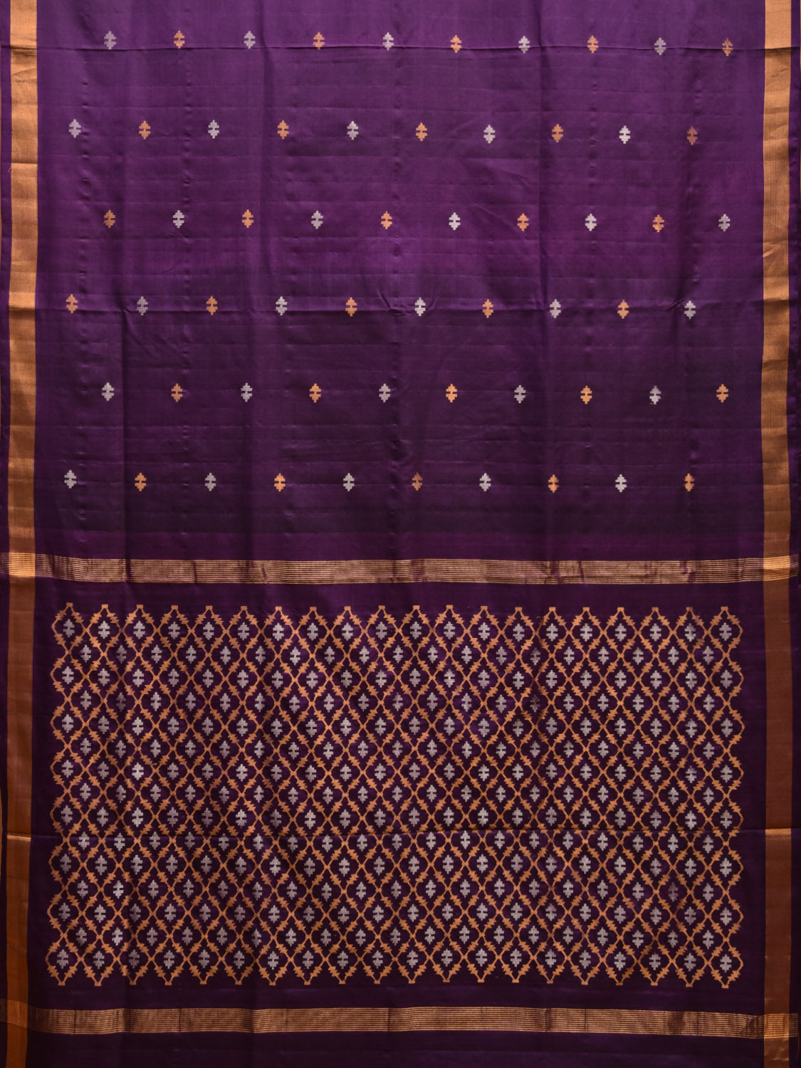 Purple Uppada Silk Handloom Saree with Jamdani Pallu Design u2266