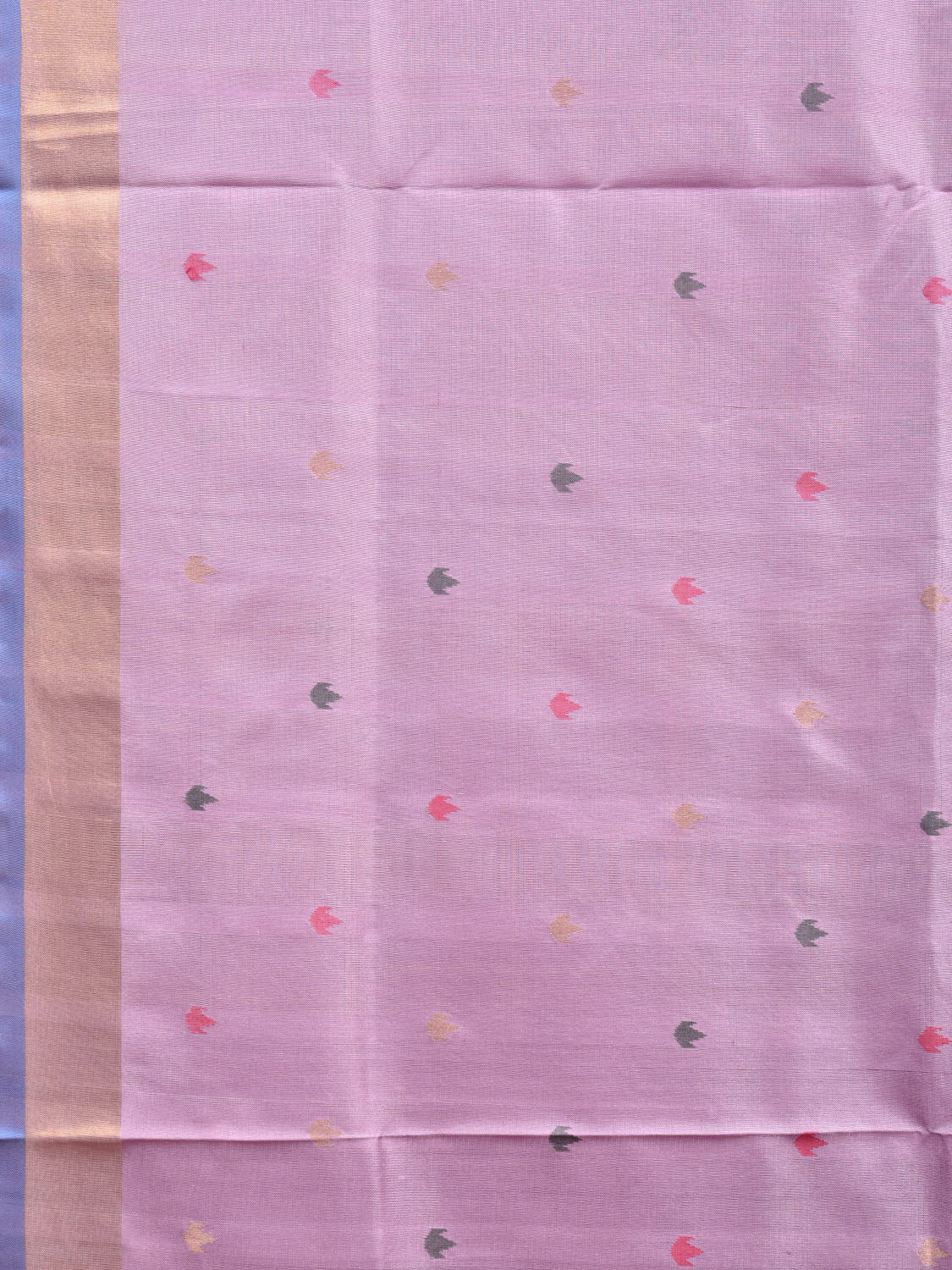 Lavender and Blue Uppada Silk Handloom Saree with Floral Pallu Design u2277