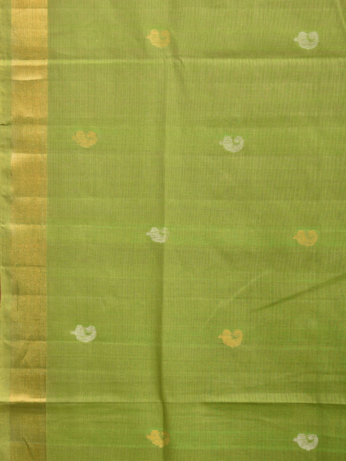 Green Uppada Cotton Handloom Saree with Grill Pallu Design u2279